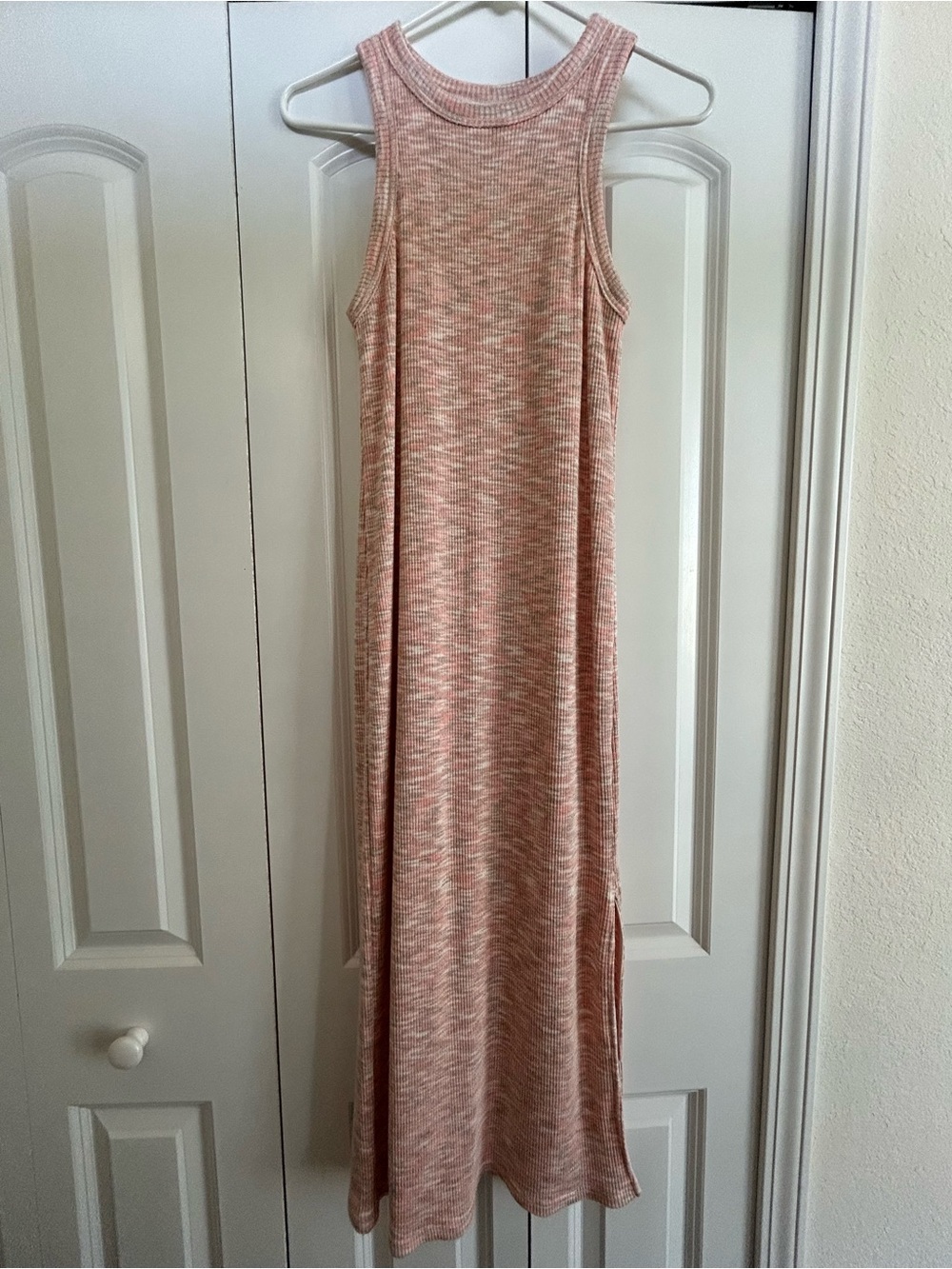 NEW Old Navy Sleeveless Pink Heathered Maxi Dress